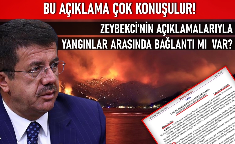 Zeybekci'nin açıklamalarıyla yangınlar arasında bağlantı mı var?