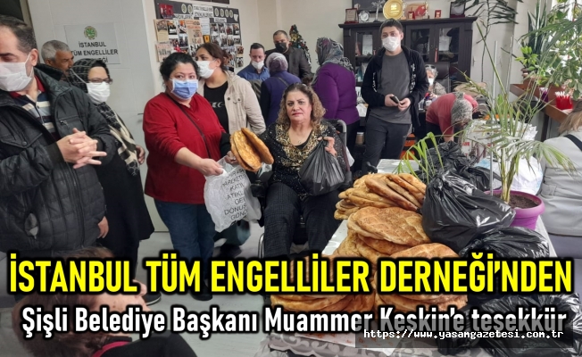 İstanbul Tüm Engelliler Derneği’nden Keskin’e teşekkür