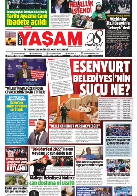 Yaşam Gazetesi - 17.08.2022 Manşeti
